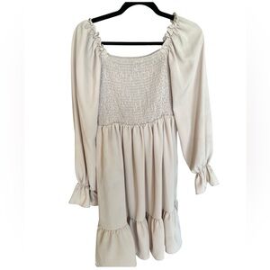 Beige Women's Midi Dress